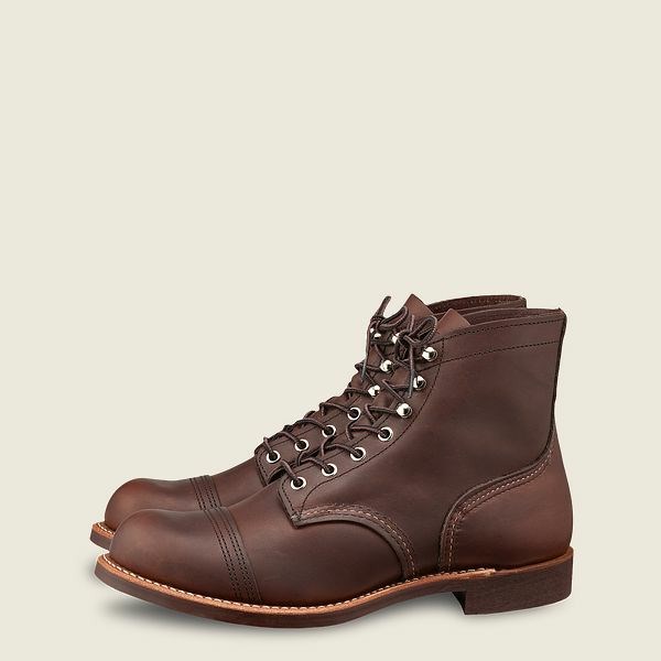 Men's Red Wing Iron Ranger 6-Inch Boot Heritage Boots Brown | IL650IHRQ