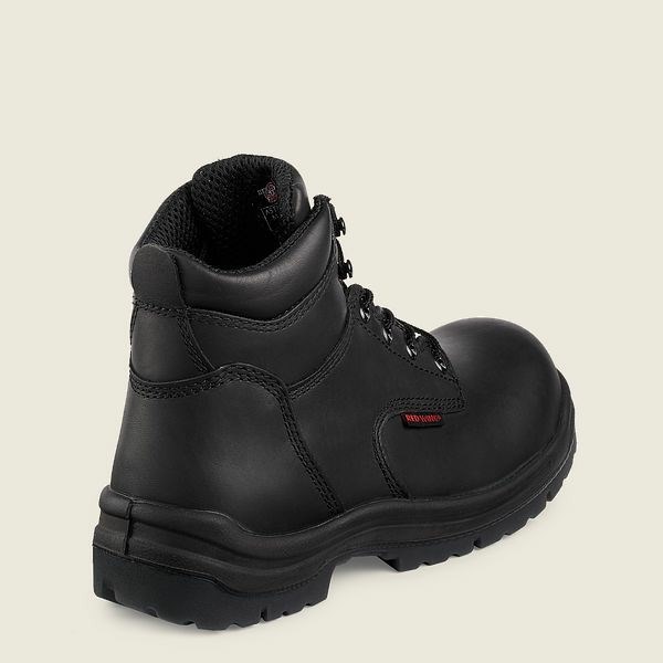 Men's Red Wing King Toe 6-inch Safety Toe Boots Black | IL019QCOE