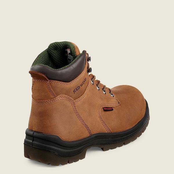 Men's Red Wing King Toe 6-inch Safety Toe Boot Work Boots Brown | IL765ZVFC