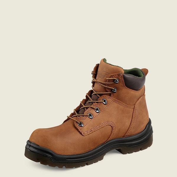 Men's Red Wing King Toe 6-inch Safety Toe Boots Brown | IL941ZKWO