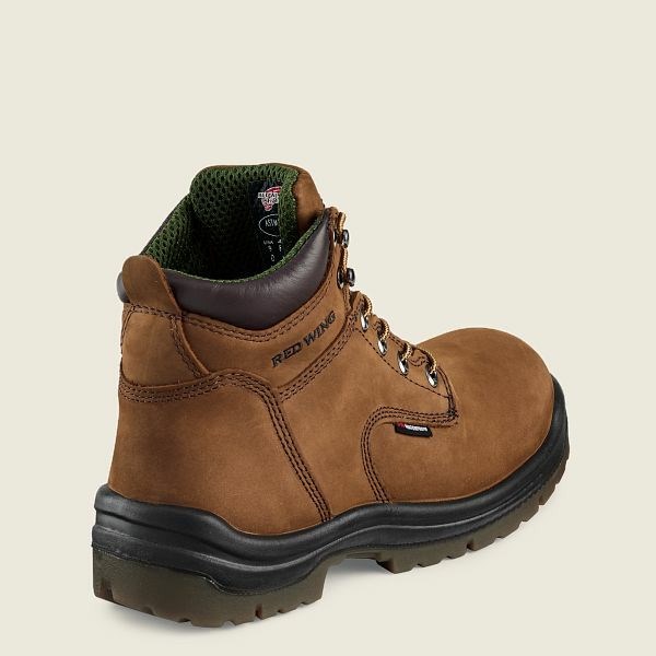 Men's Red Wing King Toe 6-inch Waterproof Soft Toe Boot Work Boots Brown | IL076MUKA