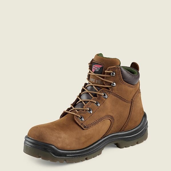 Men's Red Wing King Toe 6-inch Waterproof Soft Toe Boot Work Boots Brown | IL076MUKA