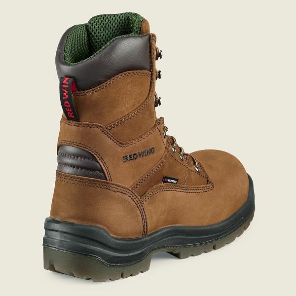 Men's Red Wing King Toe 8-inch Insulated, Waterproof Safety Toe Boots Brown | IL270QRSY