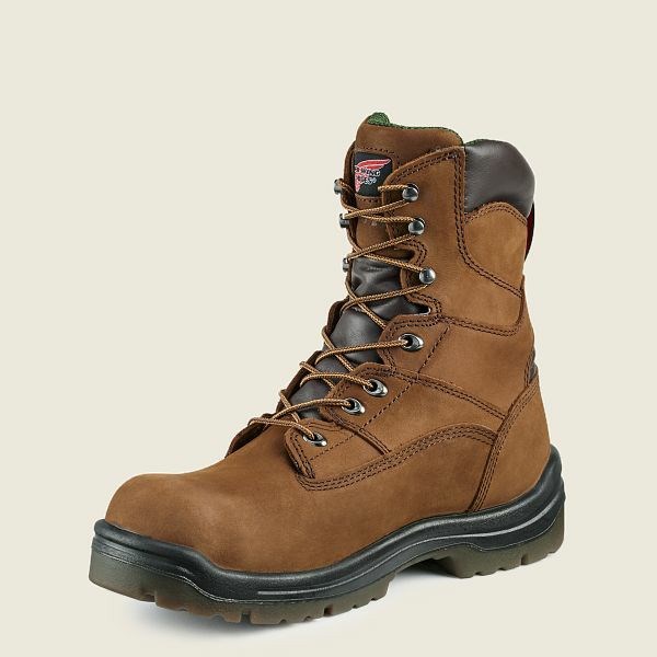 Men's Red Wing King Toe 8-inch Insulated, Waterproof Safety Toe Boots Brown | IL270QRSY