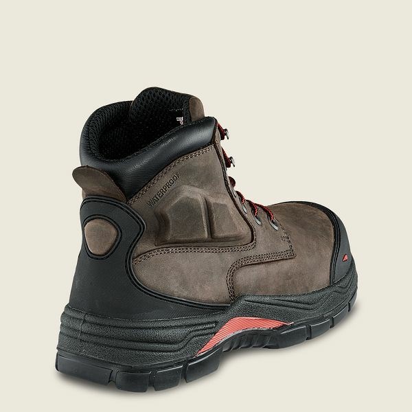 Men's Red Wing King Toe ADC 6-inch Insulated, Waterproof CSA Safety Toe Boots Brown / Black | IL341RGLS