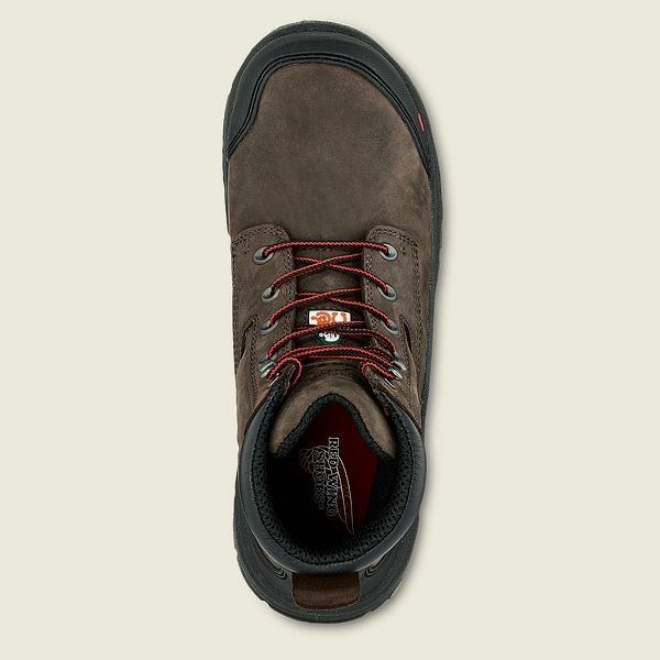 Men's Red Wing King Toe ADC 6-inch Insulated, Waterproof CSA Safety Toe Boots Brown / Black | IL341RGLS