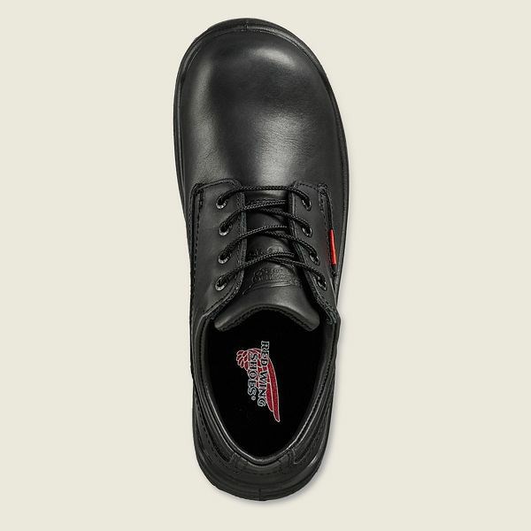 Men's Red Wing King Toe Soft Toe Oxford Work Shoes Black | IL708BODG