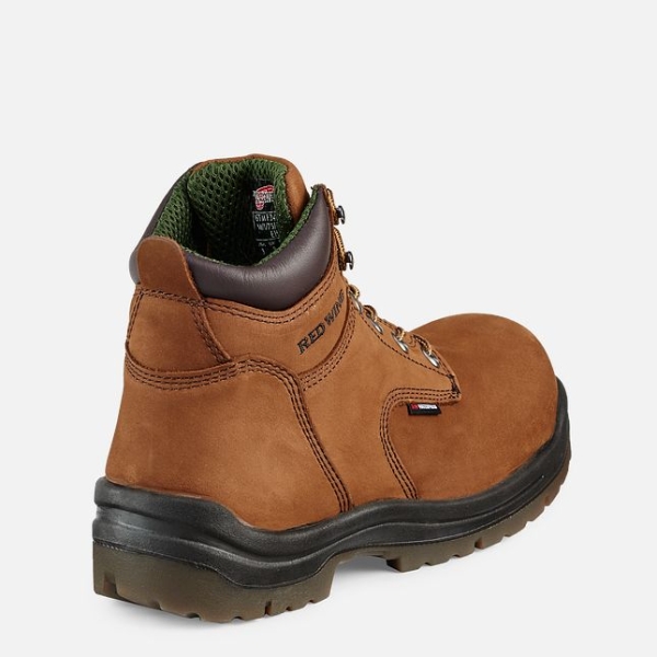 Men's Red Wing King Toe® 6-inch Insulated Waterproof Shoes Brown | IL187IGFT