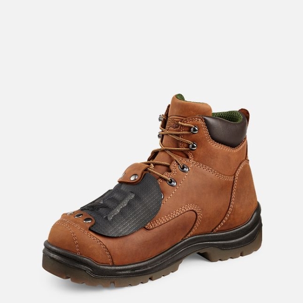 Men's Red Wing King Toe® 6-inch Metguard Safety Shoes Brown | IL701FURJ