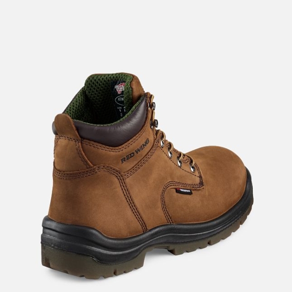 Men's Red Wing King Toe® 6-inch Waterproof Work Boots Brown | IL318CJNG