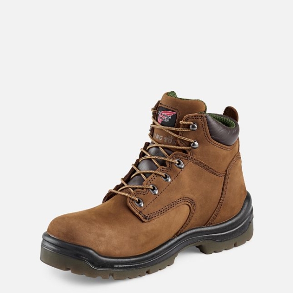 Men's Red Wing King Toe® 6-inch Waterproof Work Boots Brown | IL318CJNG