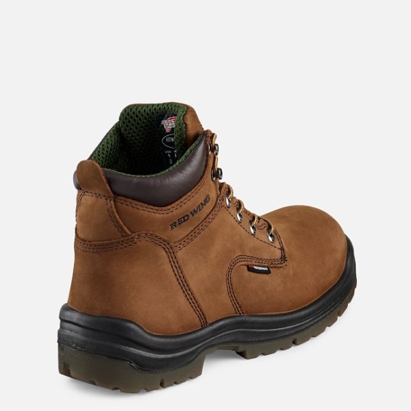 Men's Red Wing King Toe® 6-inch Waterproof Work Boots Brown | IL583HOQN