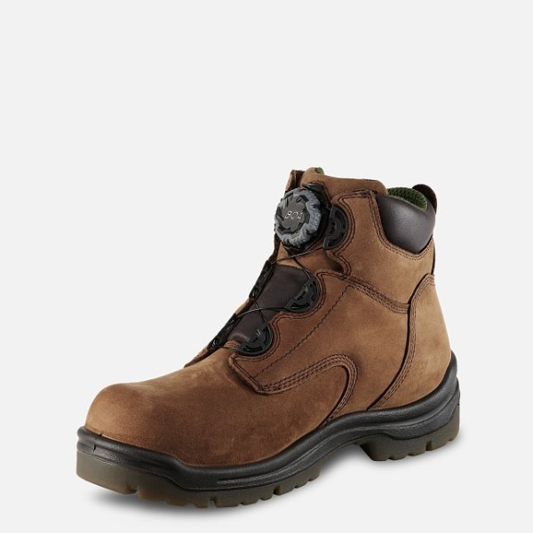 Men's Red Wing King Toe® 6-inch Waterproof Work Boots Brown | IL783VBJF