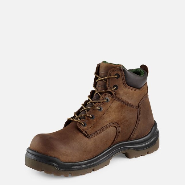 Men's Red Wing King Toe® 6-inch Work Boots Brown | IL237ASGQ