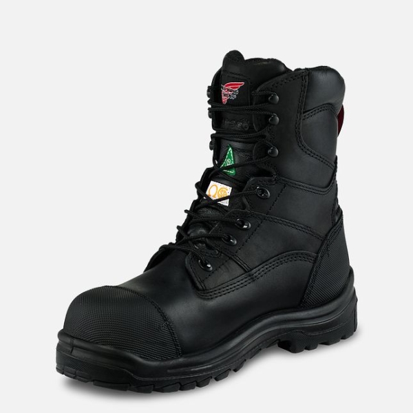 Men's Red Wing King Toe® 8-inch CSA Waterproof Shoes Black | IL563UMZT