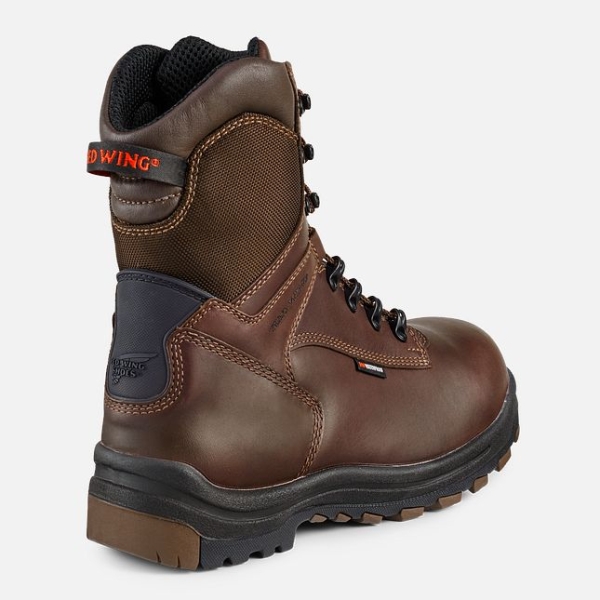 Men's Red Wing King Toe® 8-inch Insulated CSA Waterproof Shoes Brown | IL482GMWS