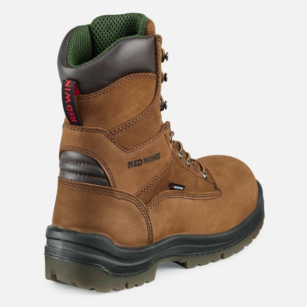 Men's Red Wing King Toe® 8-inch Insulated Waterproof Shoes Brown | IL506TCWZ