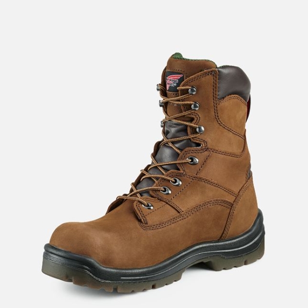 Men's Red Wing King Toe® 8-inch Insulated Waterproof Shoes Brown | IL506TCWZ