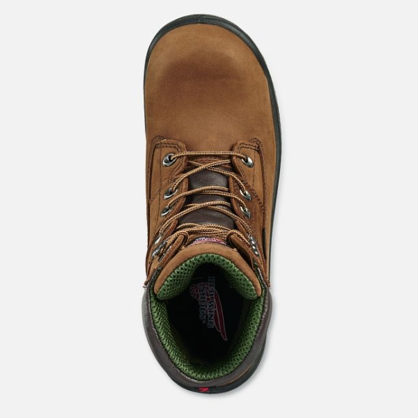 Men's Red Wing King Toe® 8-inch Insulated Waterproof Shoes Brown | IL506TCWZ