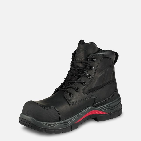 Men's Red Wing King Toe® Adc 6-inch Waterproof Safety Shoes Black | IL603XQGZ