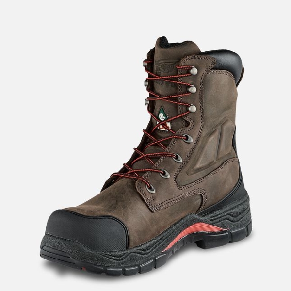 Men's Red Wing King Toe® Adc 8-inch Insulated, Waterproof CSA Work Shoes Brown | IL501CQAE