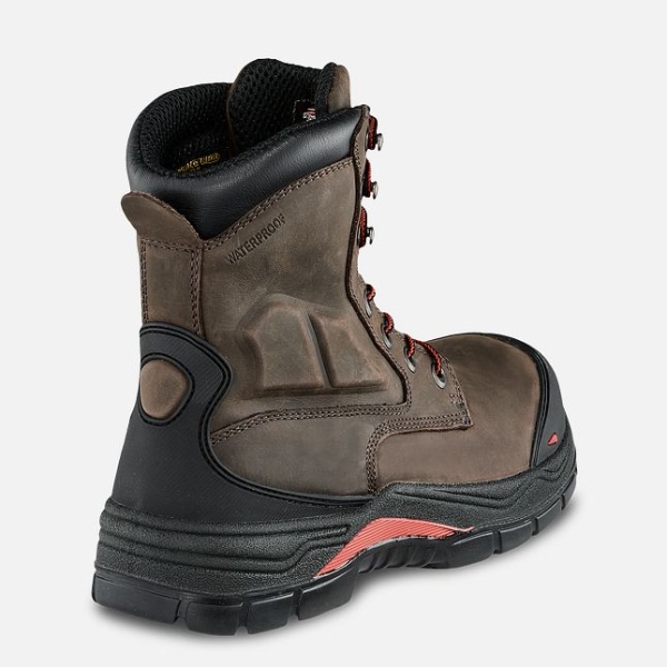 Men's Red Wing King Toe® Adc 8-inch Insulated CSA Waterproof Shoes Brown | IL607QPWK