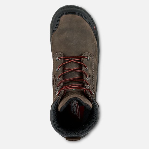 Men's Red Wing King Toe® Adc 8-inch Waterproof CSA Metguard Safety Shoes Brown | IL381SXPQ