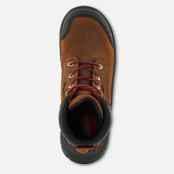 Men's Red Wing King Toe® Adc 8-inch Waterproof Safety Shoes Brown | IL510CYRH