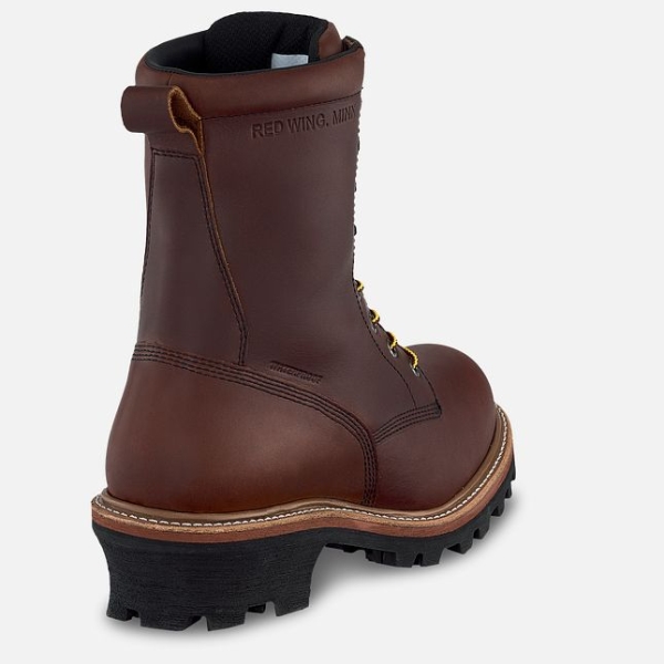 Men's Red Wing Loggermax 9-inch Insulated, Waterproof Logger Work Boots Brown | IL057VCAH