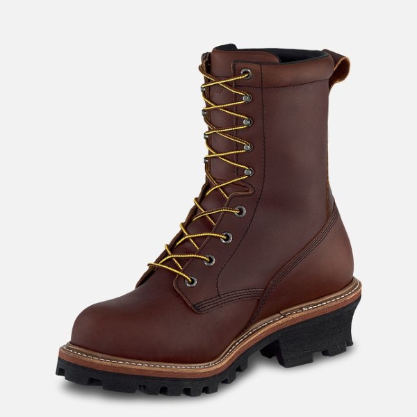 Men's Red Wing Loggermax 9-inch Insulated, Waterproof Logger Work Boots Brown | IL057VCAH