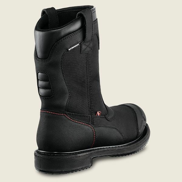 Men's Red Wing MaxBond 10-inch Waterproof Safety Toe Pull-On Boot Work Boots Black | IL402ZFDM