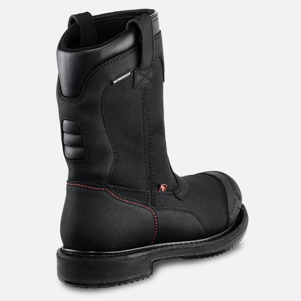 Men's Red Wing Maxbond 10-inch Waterproof Pull-On Work Boots Black | IL836WLSB