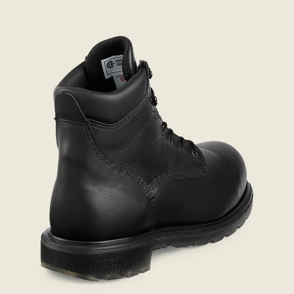 Men's Red Wing SuperSole 2.0 6-inch CSA Safety Toe Boot Work Boots Black | IL786DUKC