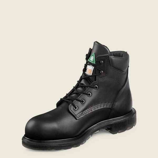 Men's Red Wing SuperSole 2.0 6-inch CSA Safety Toe Boot Work Boots Black | IL786DUKC