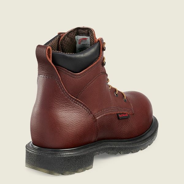 Men's Red Wing SuperSole 2.0 6-inch Waterproof CSA Safety Toe Boot Work Boots Brown | IL368JUSN