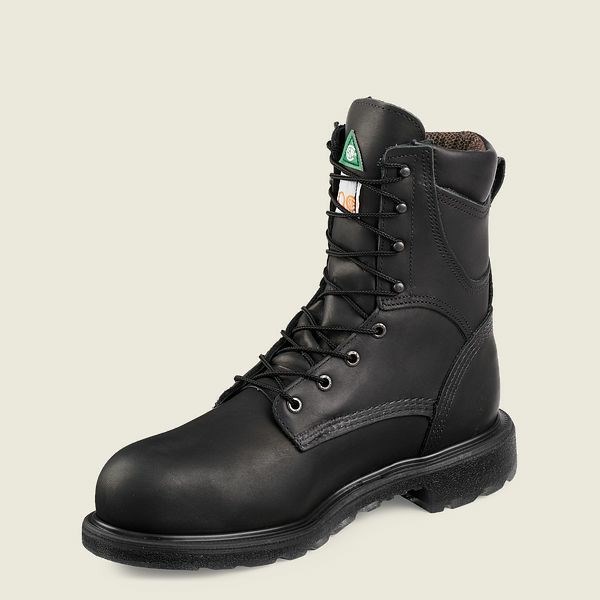 Men's Red Wing SuperSole 2.0 8-inch Insulated, Waterproof CSA Safety Toe Boot Work Boots Black | IL520VQMH