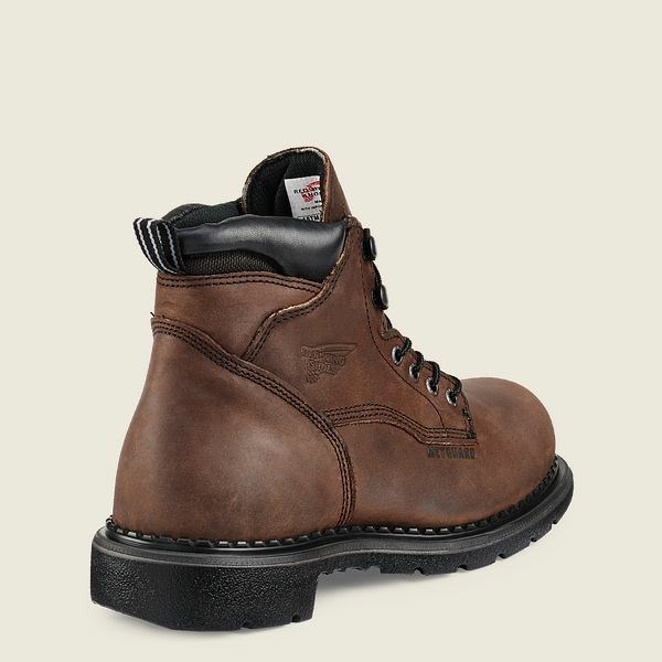 Men's Red Wing SuperSole 6-inch Waterproof Metguard Boot Safety Toe Boots Brown | IL283VWYG