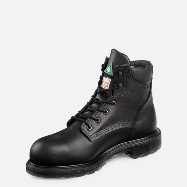 Men's Red Wing Supersole® 2.0 6-inch CSA Work Boots Black | IL325FPDZ