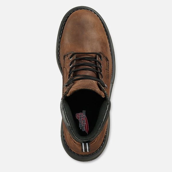 Men's Red Wing Supersole® 6-inch Metguard Waterproof Shoes Brown | IL129RBHP