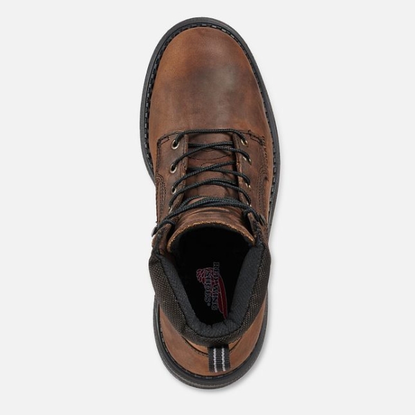 Men's Red Wing Supersole® 8-inch Metguard Waterproof Shoes Brown | IL435UXMI