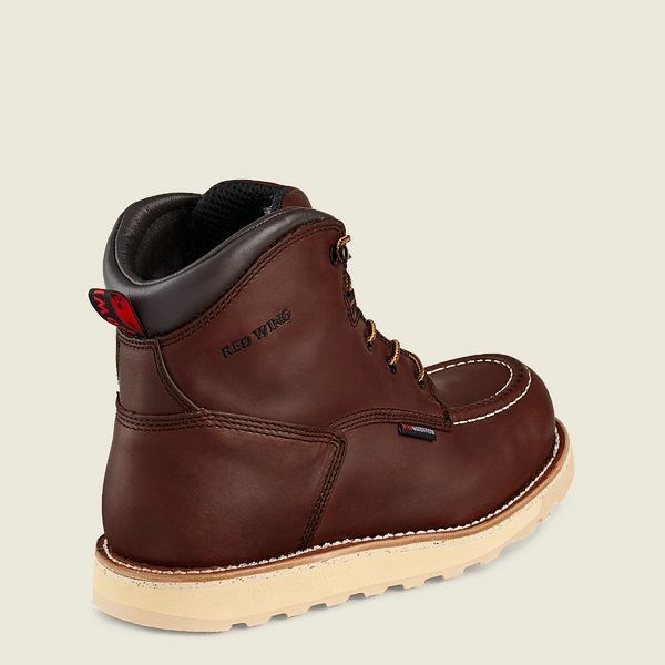 Men's Red Wing Traction Tred 6-inch Waterproof Safety Toe Boot Work Boots Brown | IL149VNGF