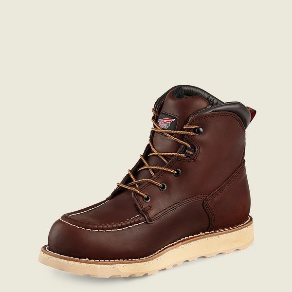 Men's Red Wing Traction Tred 6-inch Waterproof Safety Toe Boot Work Boots Brown | IL149VNGF