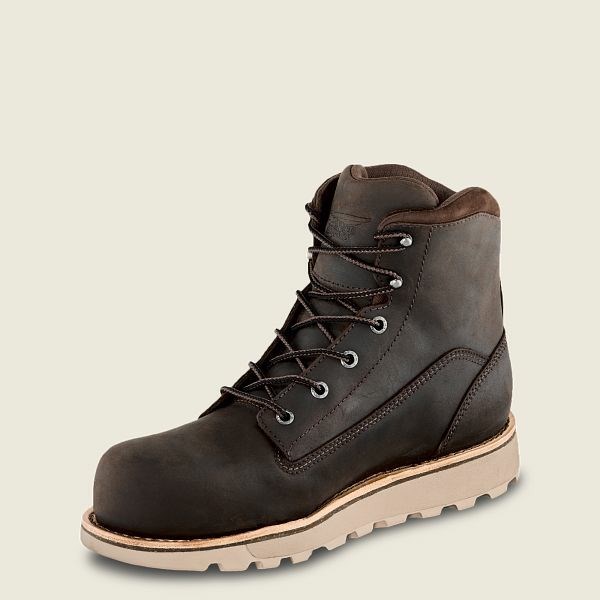 Men's Red Wing Traction Tred Lite 6-inch Waterproof Safety Toe Boots Brown | IL034ESYN