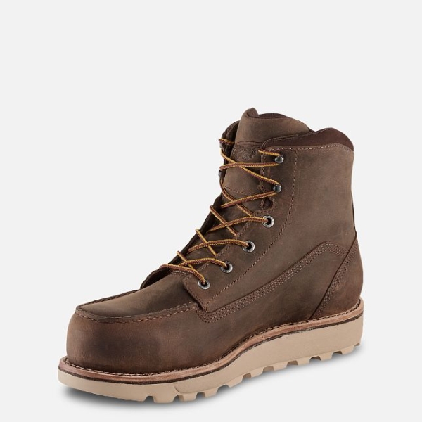 Men's Red Wing Traction Tred Lite 6-inch Waterproof Work Boots Brown | IL453UEZS