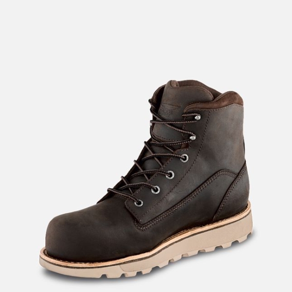 Men's Red Wing Traction Tred Lite 6-inch Waterproof Work Boots Brown | IL702OSIQ