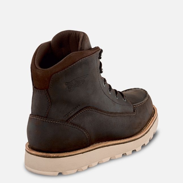 Men's Red Wing Traction Tred Lite 6-inch Waterproof Shoes Brown | IL927YEBI