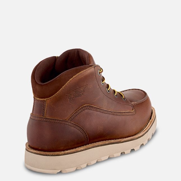 Men's Red Wing Traction Tred Lite Waterproof Chukka Work Boots Brown | IL196CLRO