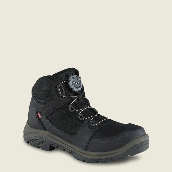 Men\'s Red Wing Tradesman 5-inch Waterproof Safety Toe Hiking Boots Black | IL021WILT