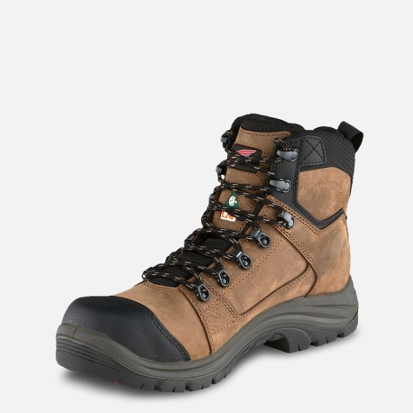 Men's Red Wing Tradesman 6-inch CSA Waterproof Shoes Brown | IL083OSXL