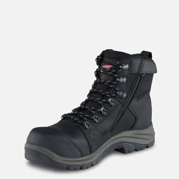 Men's Red Wing Tradesman 6-inch Side-Zip Waterproof Work Boots Black | IL250RLNV